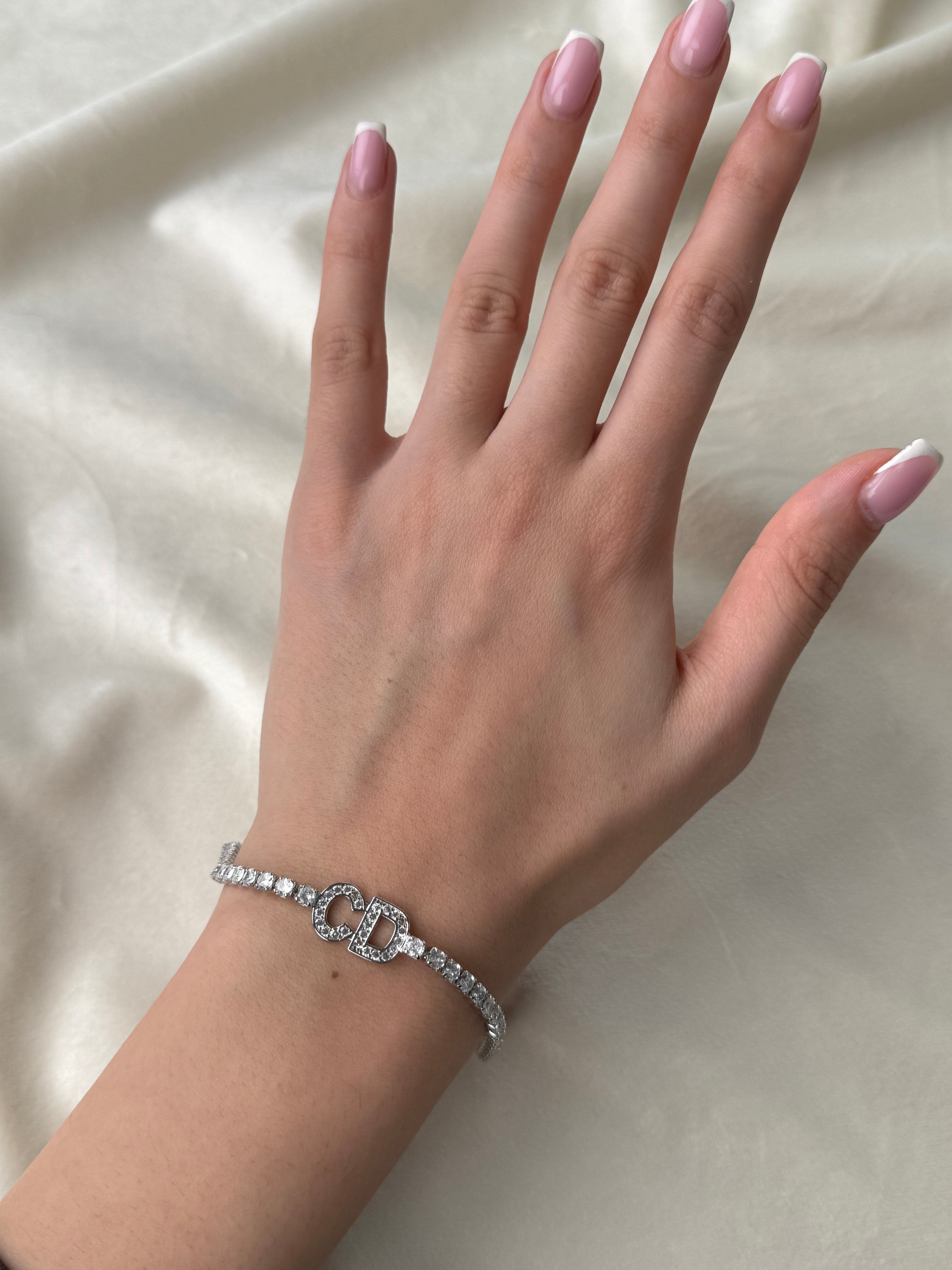 Byzylyk tenis CD silver