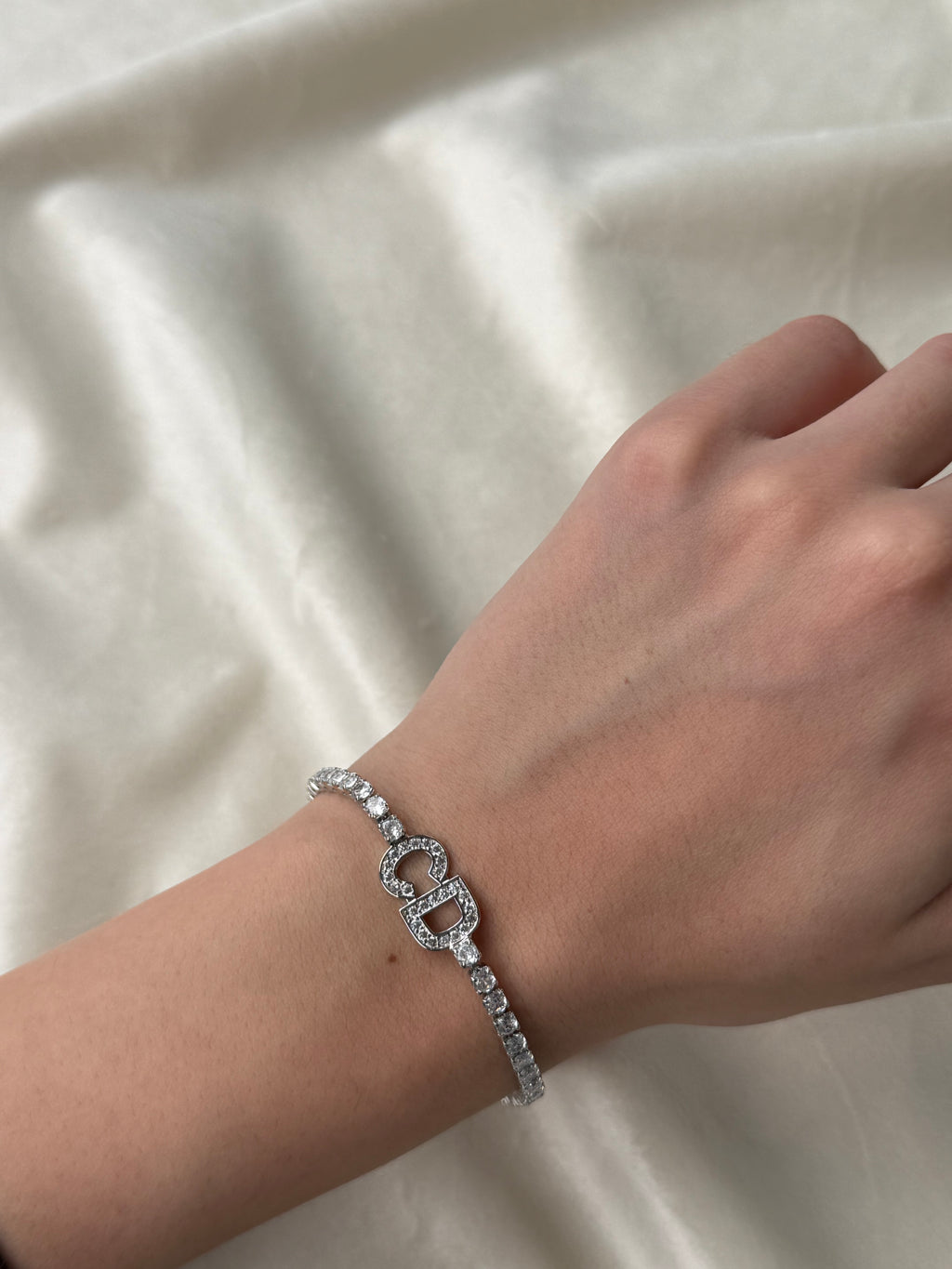 Byzylyk tenis CD silver