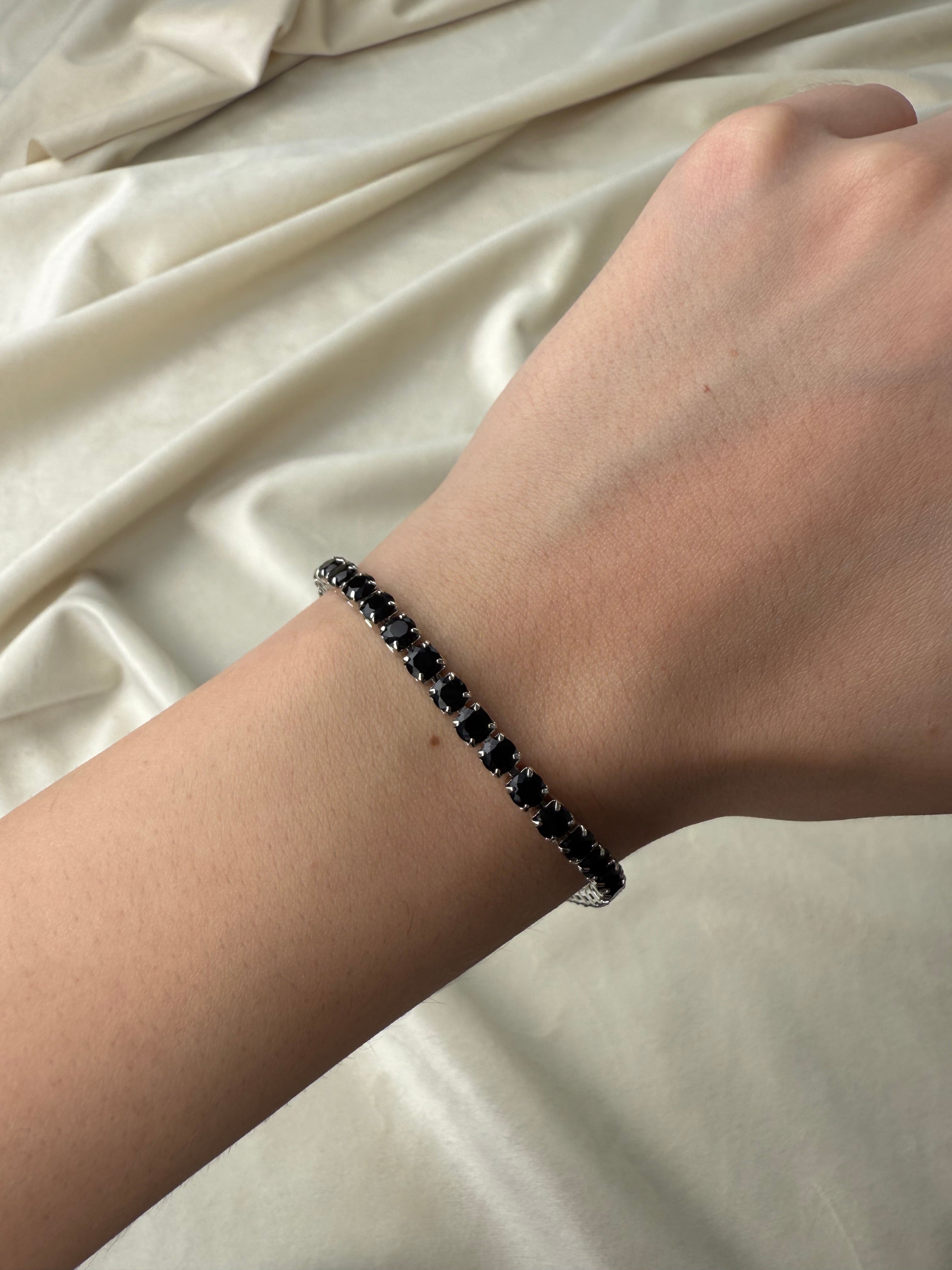 Byzylyk tenis silver i zi