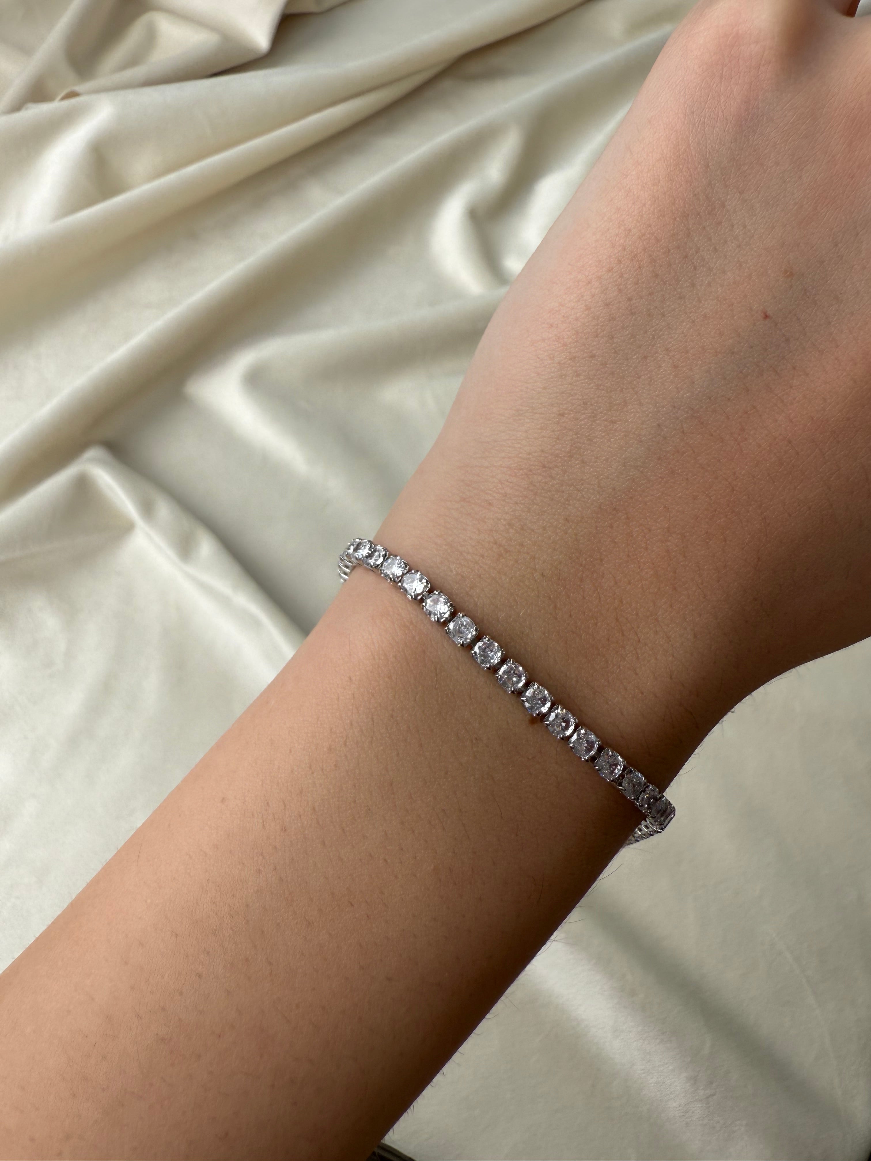 Byzylyk tenis silver