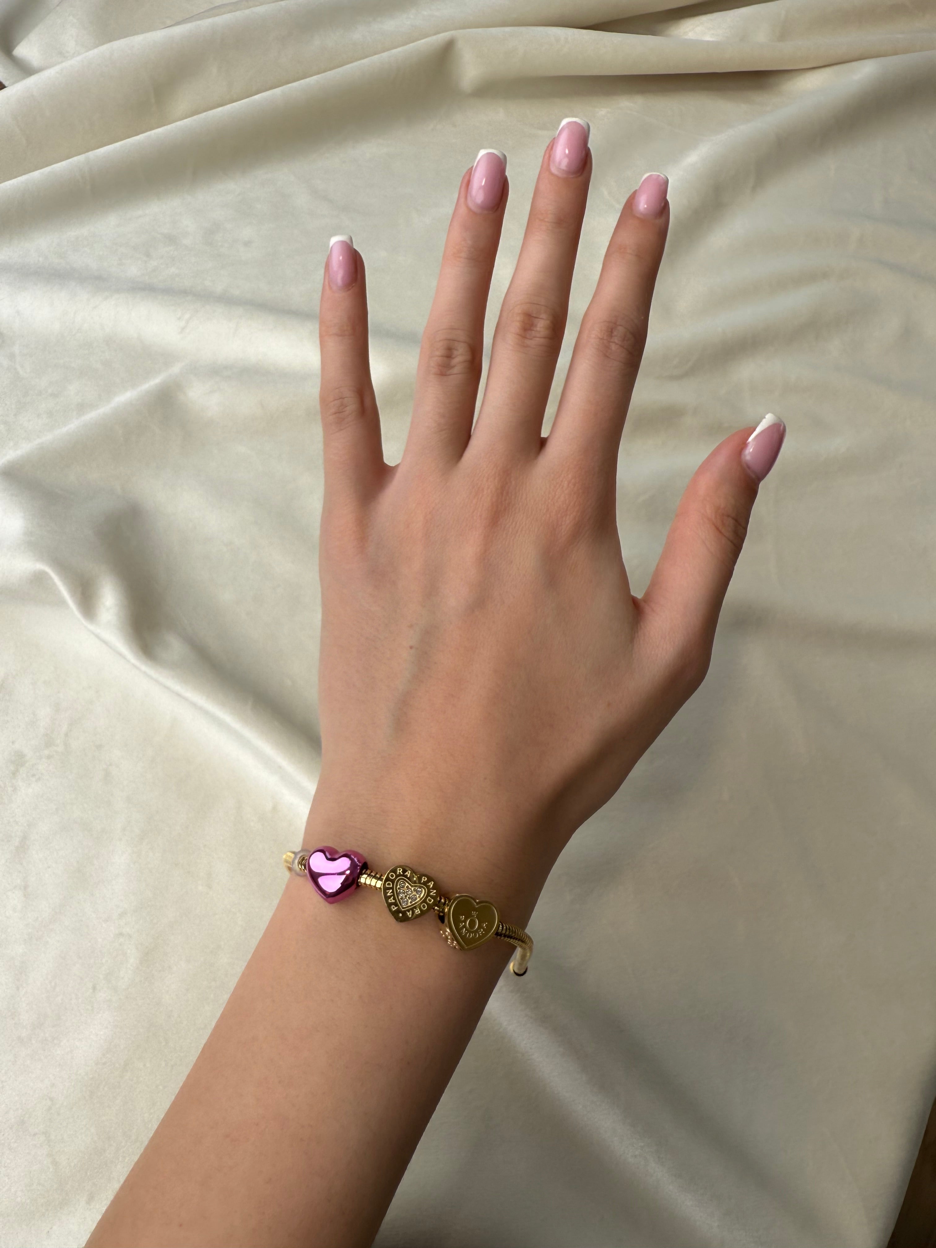 Byzylyk pandora me zemer roze