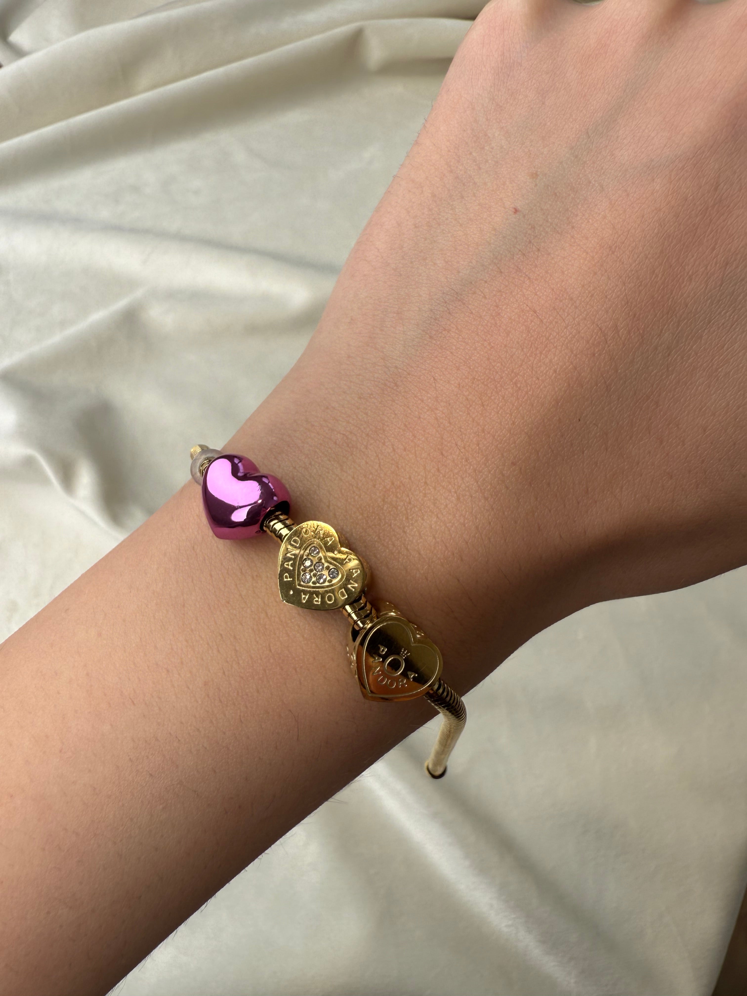 Byzylyk pandora me zemer roze