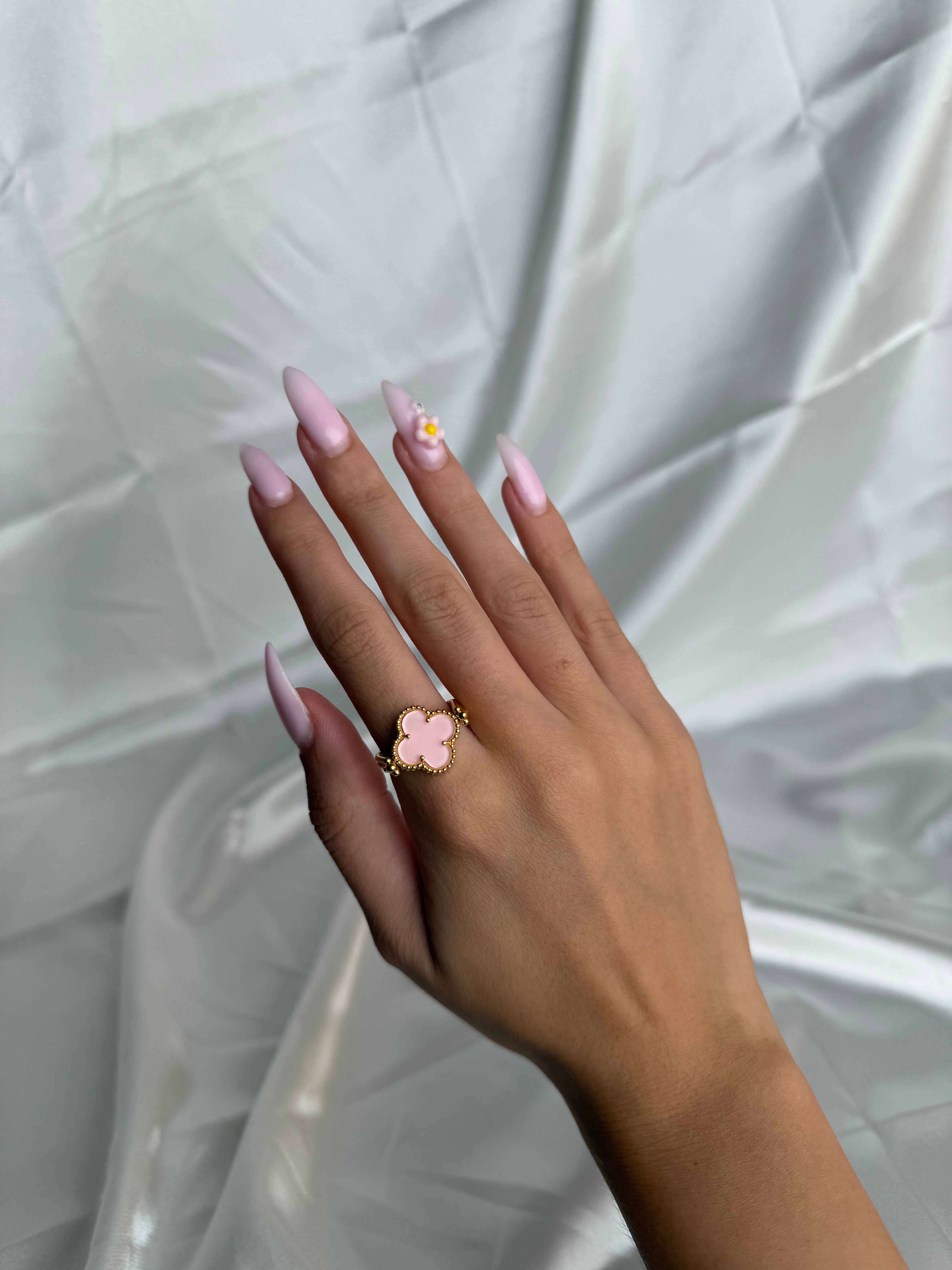 Unaza në Stil Van Cleef - Dizajn Clover - Ome Store